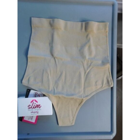 Slim Body Angels Size 2XL Plus Size High Waisted Shaper Style Panties Beige NEW - Picture 2 of 3